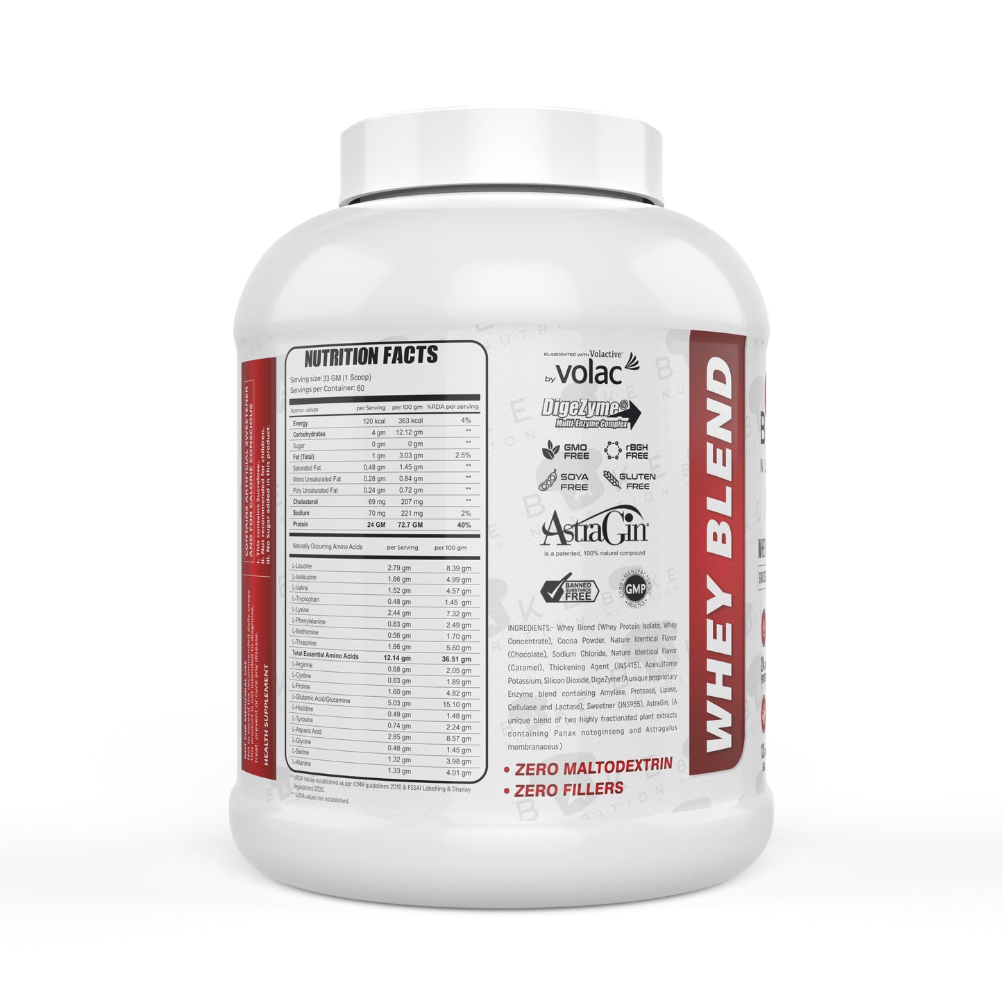 Bake Nutrition Whey Blend Grass Fed Protein