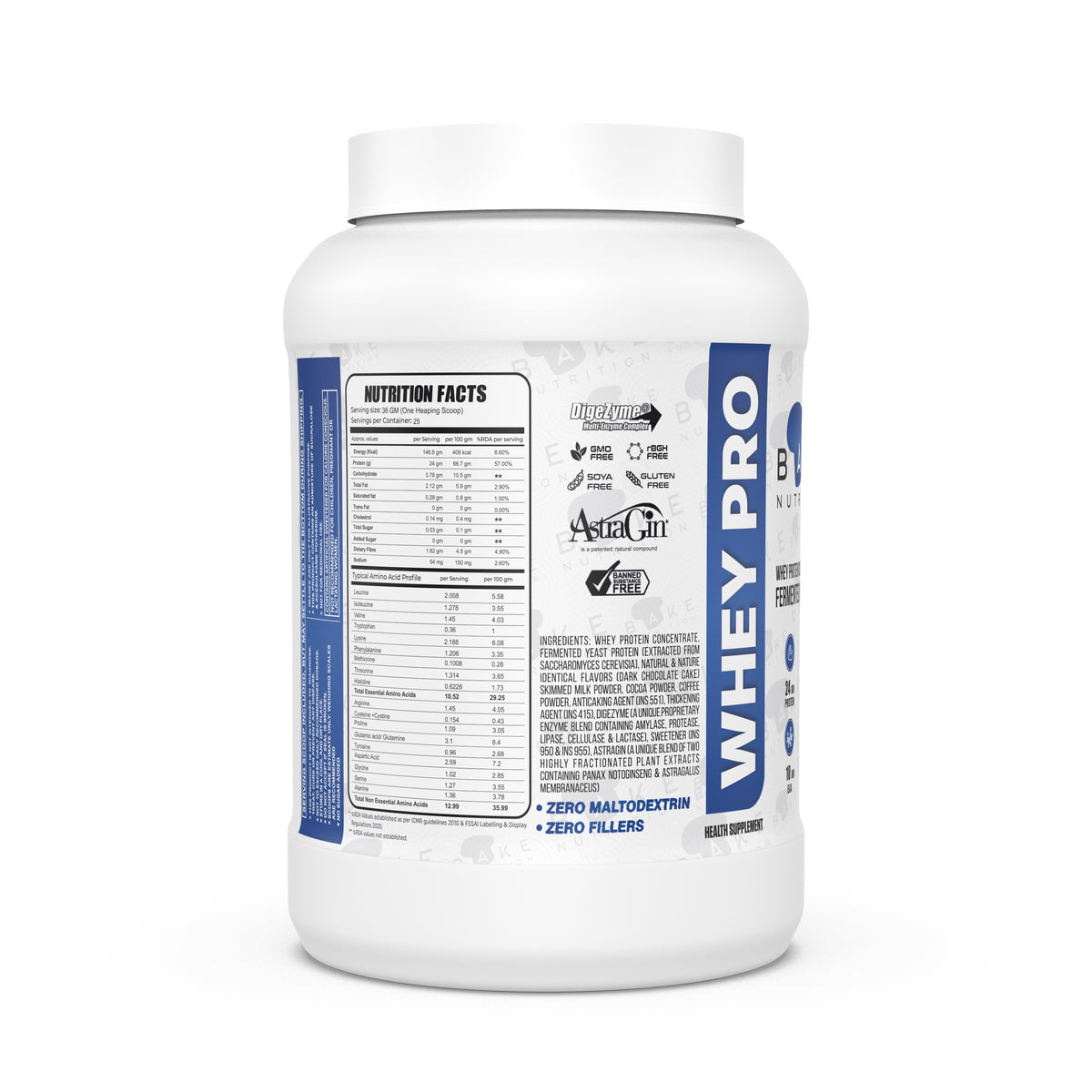 WHEY PRO (Whey Protein Concentrate +Fermented Yeast Protein)