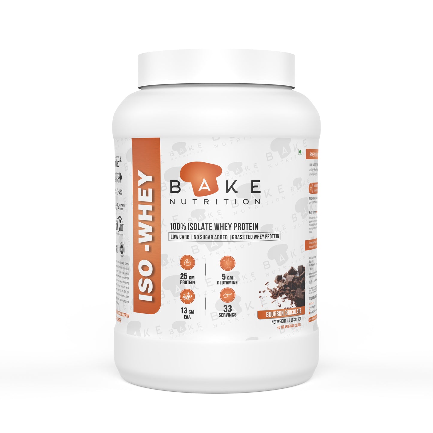 Bake Nutrition 100% Isolate Whey Protein Grass fed Protein