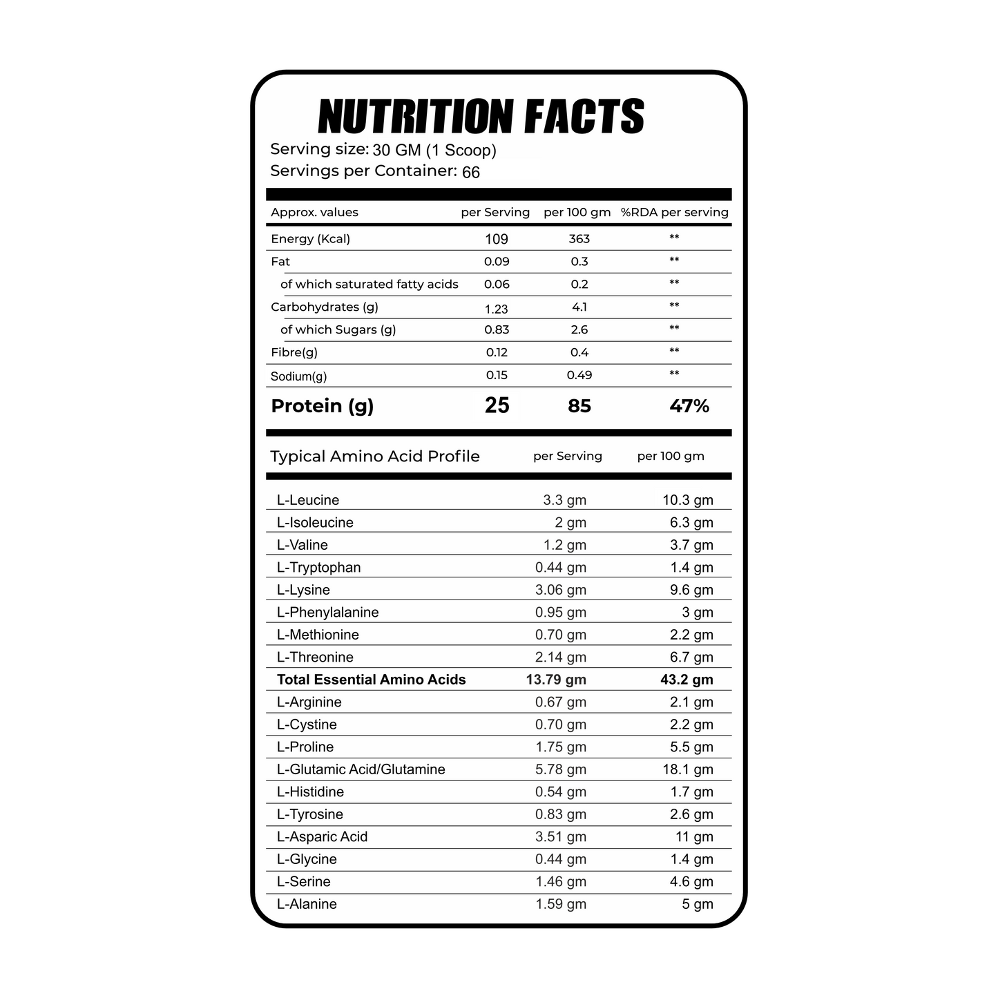 Bake Nutrition 100% Isolate Whey Protein Grass fed Protein