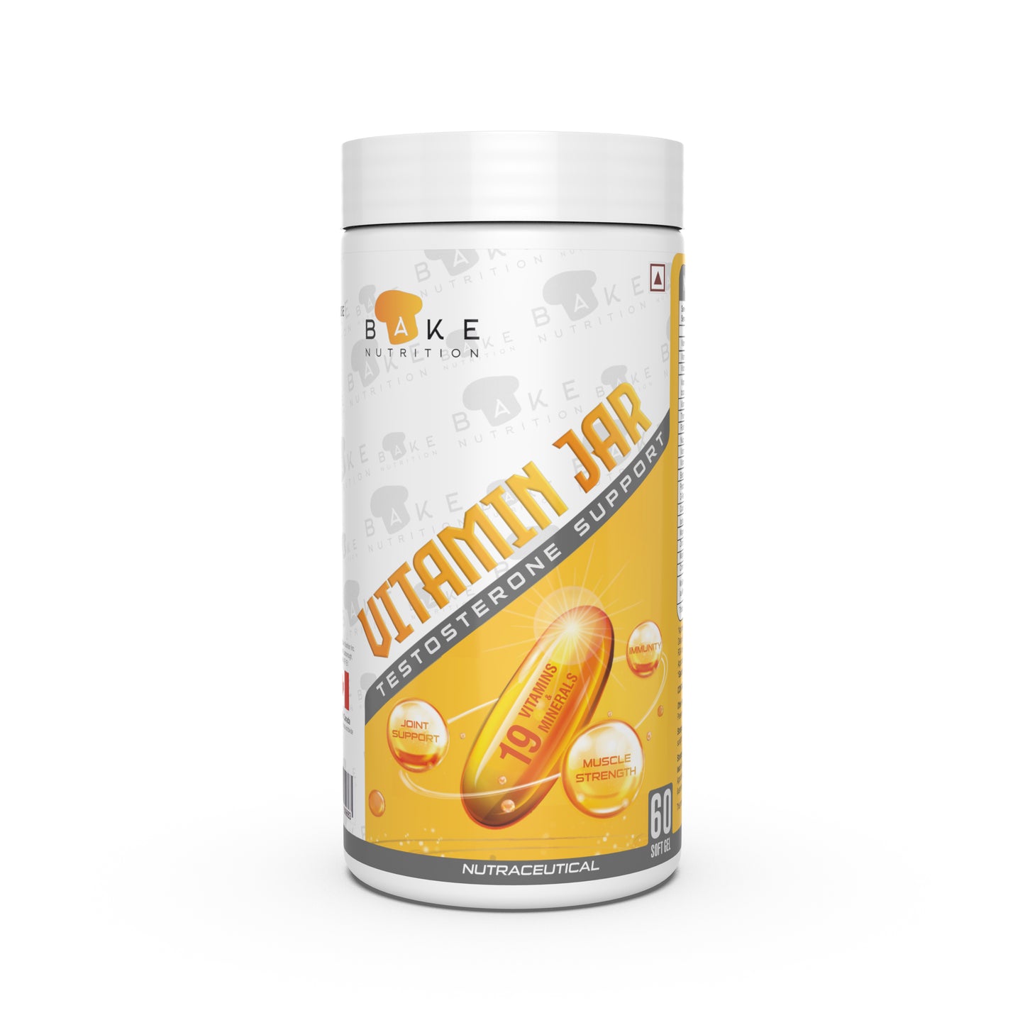 Bake Nutrition Vitamin Jar With Testosterone Support